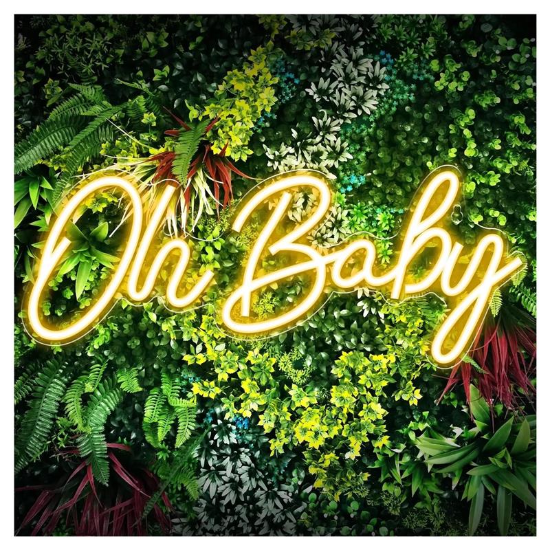 Baby Food Restaurant - Неоновые вывески Oh Baby для декора
