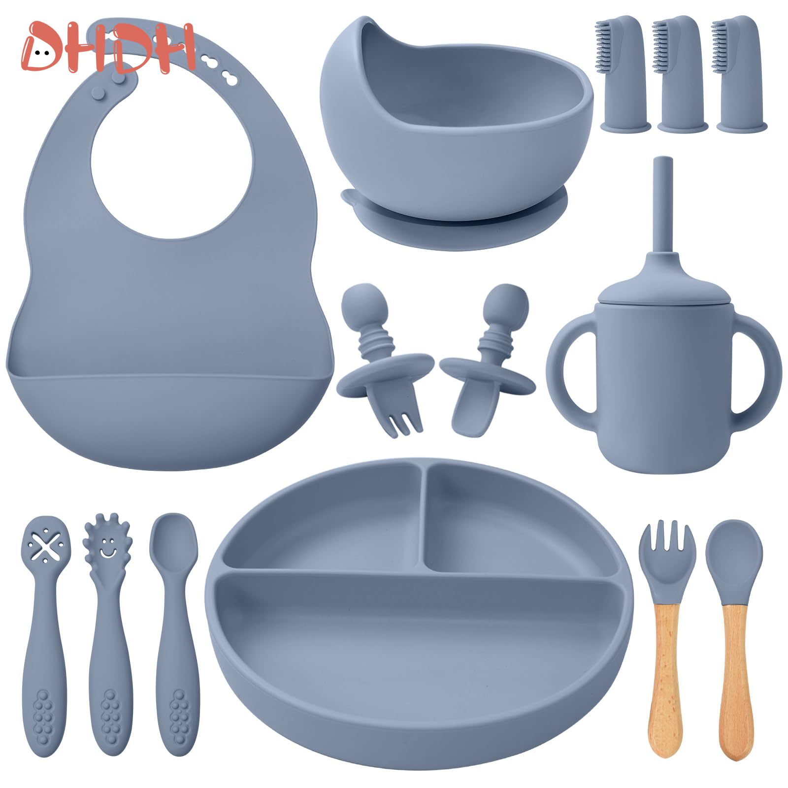 Baby Food Quantity - Силиконовый набор для кормления детей, посуда,